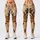 Cartoon Reindeer Faces On Oatmeal Beige For Cozy Christmas Pajama Parties Holiday Lounging Leggings - 1