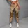 Cartoon Reindeer Faces On Oatmeal Beige For Cozy Christmas Pajama Parties Holiday Lounging Leggings - 4