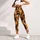 Retro Earth Tone Flowing Curves For Everyday Yoga Studio And Casual Wear For Women Leggings - 5