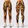 Retro Earth Tone Flowing Curves For Everyday Yoga Studio And Casual Wear For Women Leggings - 1