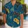 Retro Game Controllers and Tropical Leaves for Beach Vacation Gamers and Summer Travel Hawaiian Shirt - 1