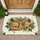 Golden Retriever Sleeping Floral Leaves - Home Decor Gift for Dog Lover Doormat - 1