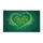 Sparkling Good Luck Clover Heart - Home Decor Gift Doormat - 3