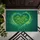 Sparkling Good Luck Clover Heart - Home Decor Gift Doormat - 6