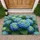 Vibrant Botanical Hydrangea Blooms Lush Greenery - Home Decor Gift Doormat - 1