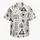 Monochrome Folk Geometric Motifs for Resort Travel, Beach Parties and Vacation Style Hawaiian Shirt - 7
