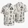 Monochrome Folk Geometric Motifs for Resort Travel, Beach Parties and Vacation Style Hawaiian Shirt - 5