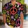 Retro Peace Signs Flowers And Mushrooms For Festivals Beach Vacations And Summer Parties Hawaiian Shirt - 1