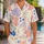 Pink Baby Elephant Tropical Floral Resort Wear for Women and Couples Travel Getaways Hawaiian Shirt - 1