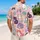 Kawaii Tropical Cartoon Cats With Palm Leaves For Beach Vacations And Cat Lovers Hawaiian Shirt - 2