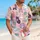 Kawaii Tropical Cartoon Cats With Palm Leaves For Beach Vacations And Cat Lovers Hawaiian Shirt - 6