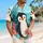 Cheerful Tropical Penguin In Lagoon For Beach Parties And Island Vacation Lovers Hawaiian Shirt - 6