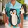 Cheerful Tropical Penguin In Lagoon For Beach Parties And Island Vacation Lovers Hawaiian Shirt - 1