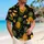 Golden Pineapple Lemon Orange Cosmic Night Tropical Resort Vacation Style For Men Hawaiian Shirt - 6