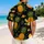 Golden Pineapple Lemon Orange Cosmic Night Tropical Resort Vacation Style For Men Hawaiian Shirt - 2