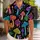 Neon Psychedelic Mushroom Garden for Night Festivals, Beach Trips and Retro Style Fans Hawaiian Shirt - 1
