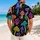Neon Psychedelic Mushroom Garden for Night Festivals, Beach Trips and Retro Style Fans Hawaiian Shirt - 2