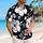 Black White Hibiscus Floral Resort Style For Beach Vacation And Tropical Getaways Hawaiian Shirt - 6