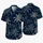 Midnight Navy Tropical Palms And Island Mountains For Coastal Resort Vacation Nights Hawaiian Shirt - 5