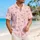 Blush Pink Hearts and Plumeria for Beach Resort Getaways and Romantic Vacation Wear Hawaiian Shirt - 6