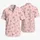 Blush Pink Hearts and Plumeria for Beach Resort Getaways and Romantic Vacation Wear Hawaiian Shirt - 5