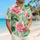 Pink Water Lily And Palm Botanical Beach Resort Wear For Summer Vacation Getaways Hawaiian Shirt - 6