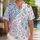Blue Pink Paisley Patchwork Coastal Resort Vacation Style for Beach Travel Lovers Hawaiian Shirt - 1