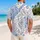 Blue Pink Paisley Patchwork Coastal Resort Vacation Style for Beach Travel Lovers Hawaiian Shirt - 2