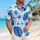 Blue Monstera And Palm Coastal Resort Style For Beach Vacations And Cruise Travel Hawaiian Shirt - 6