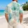 Turquoise Tropical Palm Leaves For Beach Vacation Resort Wear And Cruise Travel Men Hawaiian Shirt - 2