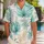 Turquoise Tropical Palm Leaves For Beach Vacation Resort Wear And Cruise Travel Men Hawaiian Shirt - 1