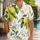 Lemon And Green Leaf Watercolor Resort Style For Summer Beach Travel Menswear Looks Hawaiian Shirt - 1