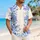Blue Dahlia Chinoiserie Tropical Botanicals for Beach Resort Getaways and Garden Parties Hawaiian Shirt - 6