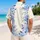 Blue Dahlia Chinoiserie Tropical Botanicals for Beach Resort Getaways and Garden Parties Hawaiian Shirt - 2