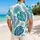 Teal Monstera Palm Foliage Resort Wear For Men’s Beach Vacation And Summer Parties Hawaiian Shirt - 2