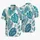Teal Monstera Palm Foliage Resort Wear For Men’s Beach Vacation And Summer Parties Hawaiian Shirt - 5