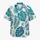 Teal Monstera Palm Foliage Resort Wear For Men’s Beach Vacation And Summer Parties Hawaiian Shirt - 7