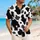 Black And Ivory Cowhide Tropical Leaves For Fun Beach Vacations And Resort Getaways Hawaiian Shirt - 6