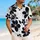 Black And White Tropical Floral Aloha For Beach Vacations, Cruises And Resort Escapes Hawaiian Shirt - 6