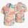 Pastel Tropical Color Blocks And Plumeria Accents For Poolside Resort Travel Hawaiian Shirt - 5