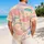 Pastel Tropical Color Blocks And Plumeria Accents For Poolside Resort Travel Hawaiian Shirt - 2