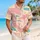 Pastel Tropical Color Blocks And Plumeria Accents For Poolside Resort Travel Hawaiian Shirt - 6