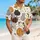 Sleepy Cat And Plumeria Motifs For Men's Beach Vacations And Relaxed Summer Parties Hawaiian Shirt - 6