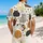 Sleepy Cat And Plumeria Motifs For Men's Beach Vacations And Relaxed Summer Parties Hawaiian Shirt - 2