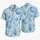 Blue Coral Starfish And Shell Ocean Motifs For Coastal Beach Vacation Resort Wear Hawaiian Shirt - 5