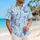 Blue Coral Starfish And Shell Ocean Motifs For Coastal Beach Vacation Resort Wear Hawaiian Shirt - 6