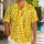Golden Corn Kernels With Tropical Accents for Retro Picnics, Festivals and Vacations Hawaiian Shirt - 1