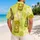 Retro Tiki Masks And Island Flowers For Tropical Vacation Poolside Resort Wear Men Hawaiian Shirt - 2