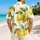 Watercolor Lemon Grove Citrus Leaves for Beach Vacations and Mediterranean Resort Style Hawaiian Shirt - 2