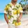 Watercolor Lemon Grove Citrus Leaves for Beach Vacations and Mediterranean Resort Style Hawaiian Shirt - 6